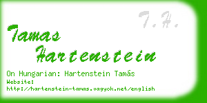 tamas hartenstein business card